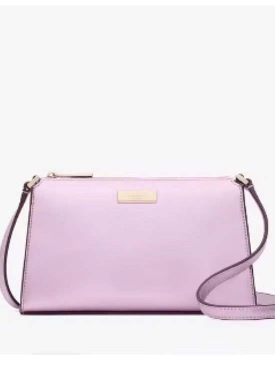 kate spade Handbags - Lavender Kate Spade Shimmer Crossbody Bag with Gold Accent